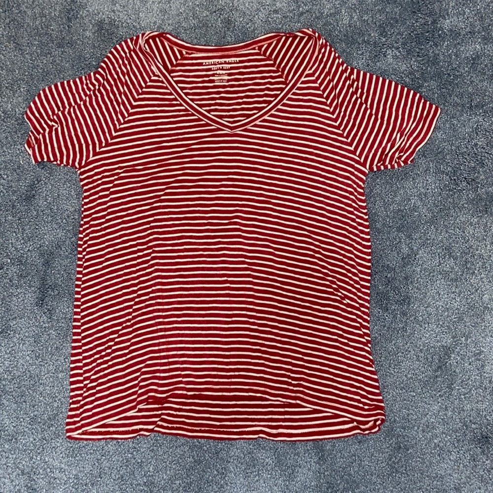 American Eagle Outfitters red striped tee
